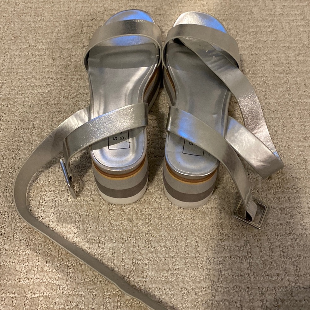 Silver Platform Sandals - image 1